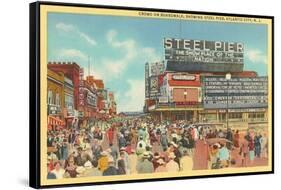 Boardwalk, Steel Pier, Atlantic City, New Jersey-null-Framed Stretched Canvas