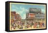 Boardwalk, Steel Pier, Atlantic City, New Jersey-null-Framed Stretched Canvas