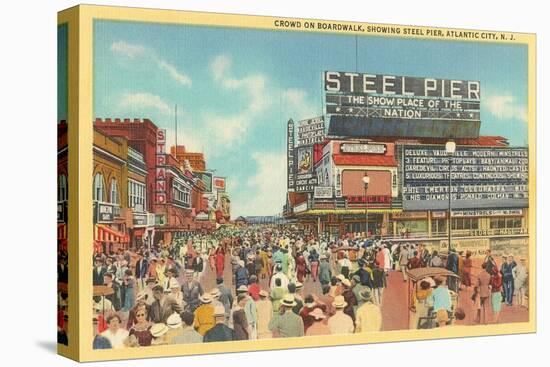 Boardwalk, Steel Pier, Atlantic City, New Jersey-null-Stretched Canvas