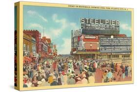 Boardwalk, Steel Pier, Atlantic City, New Jersey-null-Stretched Canvas