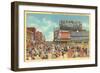 Boardwalk, Steel Pier, Atlantic City, New Jersey-null-Framed Art Print