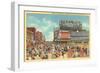 Boardwalk, Steel Pier, Atlantic City, New Jersey-null-Framed Art Print