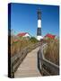 Boardwalk to Fire Island Lighthouse, NY-George Oze-Stretched Canvas