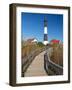 Boardwalk to Fire Island Lighthouse, NY-George Oze-Framed Photographic Print