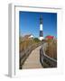 Boardwalk to Fire Island Lighthouse, NY-George Oze-Framed Photographic Print