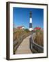 Boardwalk to Fire Island Lighthouse, NY-George Oze-Framed Photographic Print