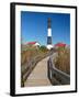 Boardwalk to Fire Island Lighthouse, NY-George Oze-Framed Photographic Print