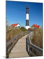 Boardwalk to Fire Island Lighthouse, NY-George Oze-Mounted Photographic Print