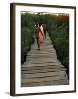 Boardwalk to Surf from Cabinas Las Olas, Avellanas Beach, Guanacaste State, Northwest, Costa Rica-Aaron McCoy-Framed Photographic Print