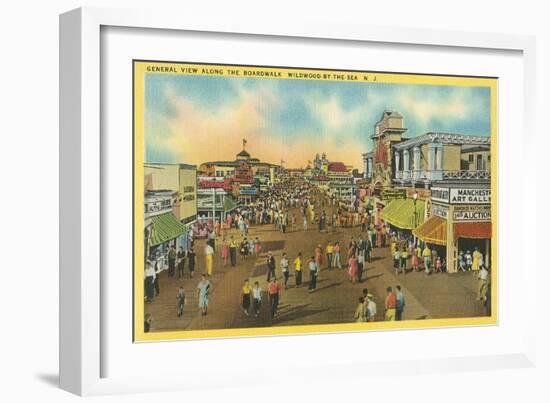 Boardwalk, Wildwood-by-the-Sea, New Jersey-null-Framed Art Print