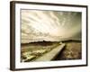 Boardwalk Winding over Sand and Brush-Jan Lakey-Framed Photographic Print