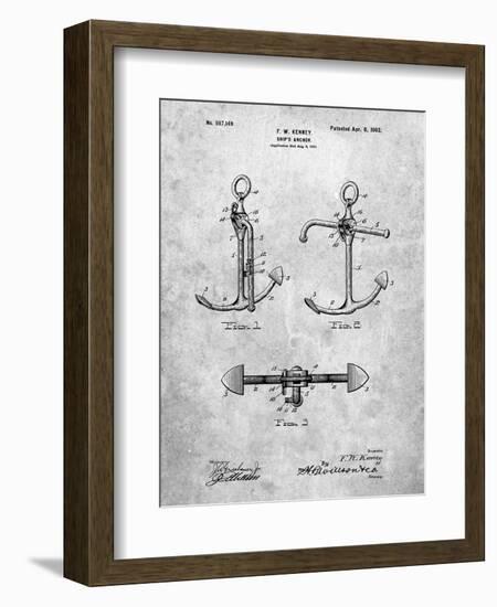 Boat Anchor Patent-Cole Borders-Framed Art Print