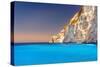 Boat Anchored on Navagio Beach (Also known as Shipwreck Beach), Zakynthos Island, Greece.Side View-iancucristi-Stretched Canvas