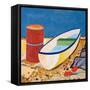 Boat and Barrel, 2005-Jan Groneberg-Framed Stretched Canvas