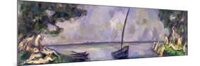 Boat and Bathers-Paul Cézanne-Mounted Giclee Print