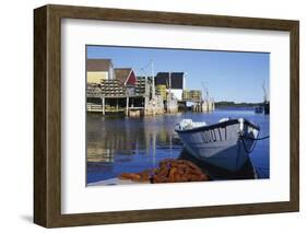 Boat and Fishermen's Wharf in Nova Scotia-Paul Souders-Framed Photographic Print