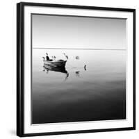 Boat and Heron II-Moises Levy-Framed Photographic Print