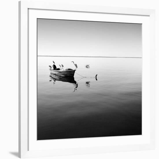 Boat and Heron II-Moises Levy-Framed Photographic Print