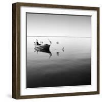 Boat and Heron II-Moises Levy-Framed Photographic Print