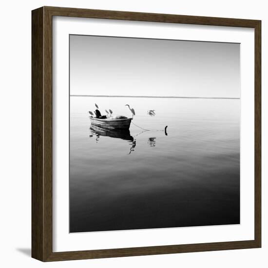 Boat and Heron II-Moises Levy-Framed Photographic Print