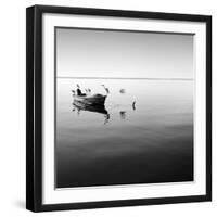 Boat and Heron II-Moises Levy-Framed Photographic Print