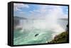 Boat and Horseshoe Falls from Niagara Falls-Songquan Deng-Framed Stretched Canvas