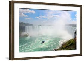 Boat and Horseshoe Falls from Niagara Falls-Songquan Deng-Framed Photographic Print