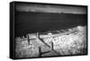 Boat and Lake IR-John Gusky-Framed Stretched Canvas