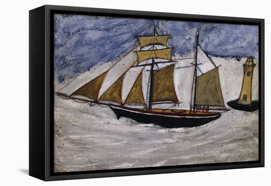 Boat and Lighthouse-Alfred Wallis-Framed Stretched Canvas