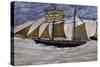 Boat and Lighthouse-Alfred Wallis-Stretched Canvas