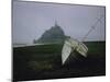 Boat and Mont St. Michel, Islet in Northwestern France, in the Gulf of Saint Malo-Walter Sanders-Mounted Photographic Print