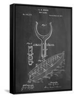 Boat And Oar Patent-null-Framed Stretched Canvas