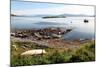 Boat and Slip at Helgoy, Troms, North Norway, Norway, Scandinavia, Europe-David Lomax-Mounted Photographic Print