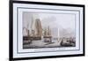 Boat Approaching a Whale-J.h. Clark-Framed Art Print