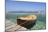 Boat at a Jetty, Palau, Sardinia, Italy, Mediterranean, Europe-Markus Lange-Mounted Premium Photographic Print