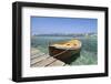 Boat at a Jetty, Palau, Sardinia, Italy, Mediterranean, Europe-Markus Lange-Framed Photographic Print