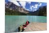 Boat at a Pier, Emerald Lake, Canada-George Oze-Mounted Photographic Print