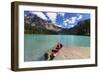 Boat at a Pier, Emerald Lake, Canada-George Oze-Framed Photographic Print