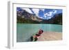 Boat at a Pier, Emerald Lake, Canada-George Oze-Framed Photographic Print