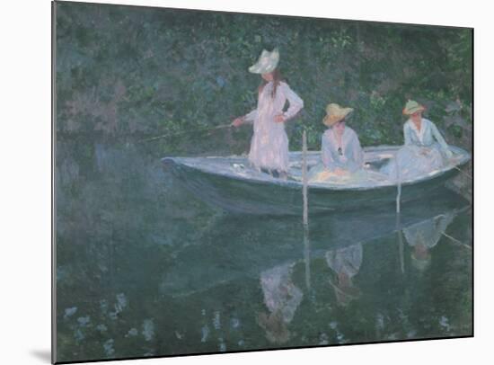 Boat at Giverny-Claude Monet-Mounted Art Print