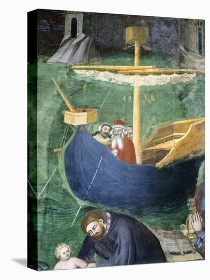 Boat at Sea, Detail from Miracle of Saint Mary Magdalene-Giovanni Da Milano-Stretched Canvas