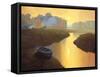 Boat at Sunrise-Max Hayslette-Framed Stretched Canvas