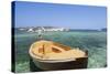Boat at the Beach, Palau, Sardinia, Italy, Mediterranean, Europe-Markus Lange-Stretched Canvas
