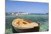 Boat at the Beach, Palau, Sardinia, Italy, Mediterranean, Europe-Markus Lange-Mounted Photographic Print