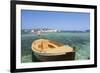 Boat at the Beach, Palau, Sardinia, Italy, Mediterranean, Europe-Markus Lange-Framed Photographic Print