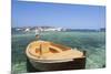 Boat at the Beach, Palau, Sardinia, Italy, Mediterranean, Europe-Markus Lange-Mounted Photographic Print