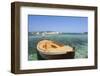 Boat at the Beach, Palau, Sardinia, Italy, Mediterranean, Europe-Markus Lange-Framed Photographic Print