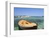 Boat at the Beach, Palau, Sardinia, Italy, Mediterranean, Europe-Markus Lange-Framed Photographic Print