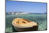 Boat at the Beach, Palau, Sardinia, Italy, Mediterranean, Europe-Markus Lange-Mounted Photographic Print