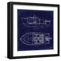 Boat Blueprint 2-Carole Stevens-Framed Art Print